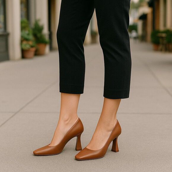 M. Gemi Marlena Heels Brown 36.5 US Size 6 Pumps Career Cocktail Evening #S3 - Picture 1 of 8